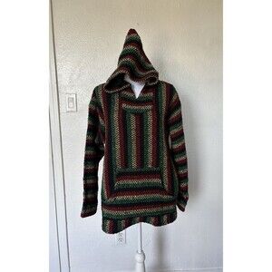 Baja Joe  Unisex Multicolor Knitted Hoodie With Front Pocket Size XXL
